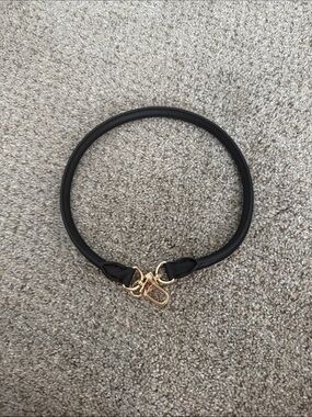 Coffee Vachetta Leather Strap with Gold Hardware - Women's Accessory